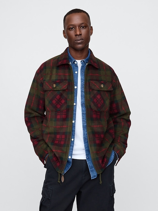 Image number 1 showing, Plaid Shirt Jacket