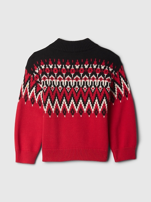 Image number 3 showing, babyGap Fair Isle Half-Zip Sweater