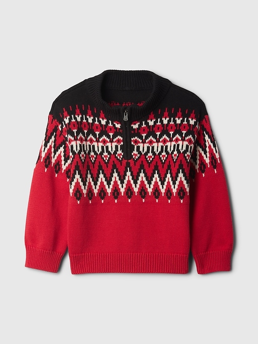 Image number 2 showing, babyGap Fair Isle Half-Zip Sweater