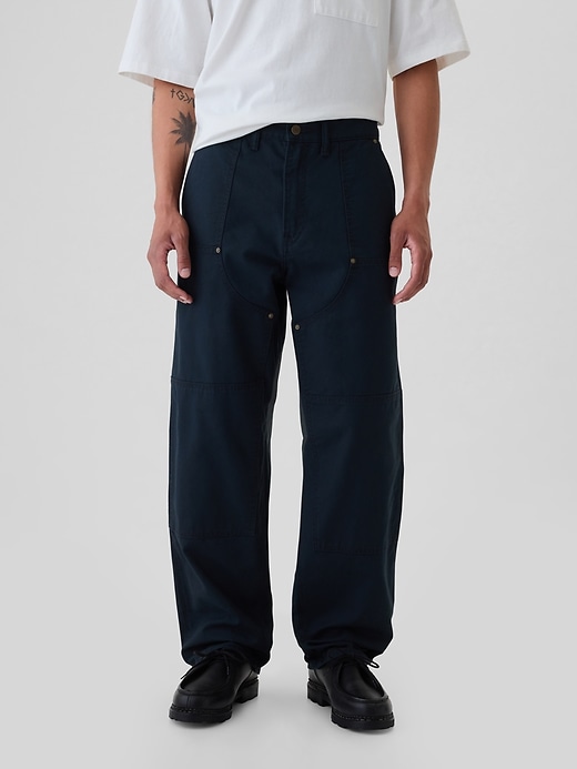 Image number 2 showing, Double-Knee Canvas Utility Baggy Jeans