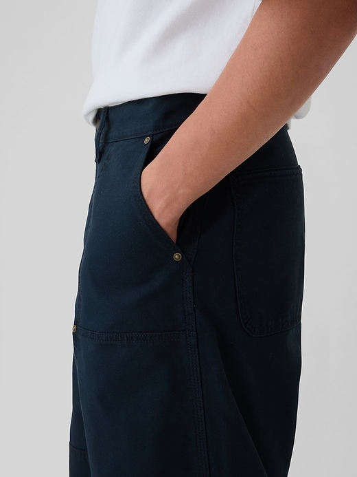 Image number 5 showing, Double-Knee Canvas Utility Baggy Jeans