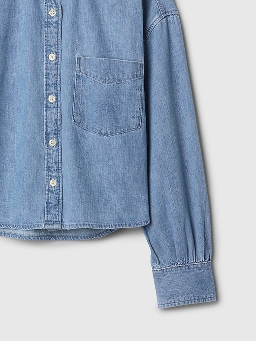 Image number 4 showing, Kids Oversized Denim Shirt