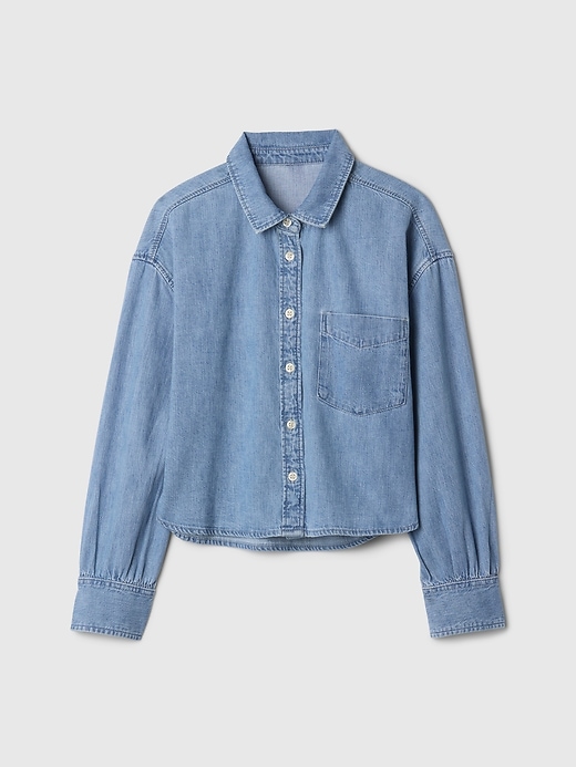 Image number 5 showing, Kids Oversized Denim Shirt