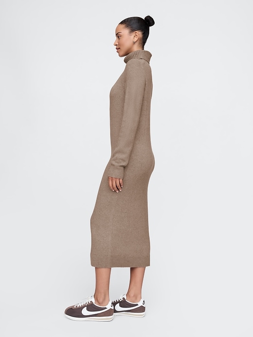 Image number 3 showing, CashSoft Turtleneck Maxi Sweater Dress