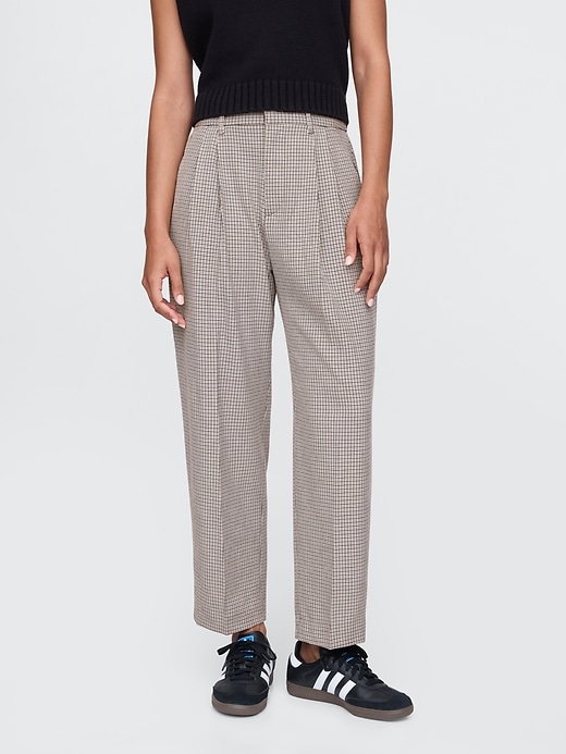 Image number 2 showing, 365 High Rise Brushed Twill Pleated Taper Trousers