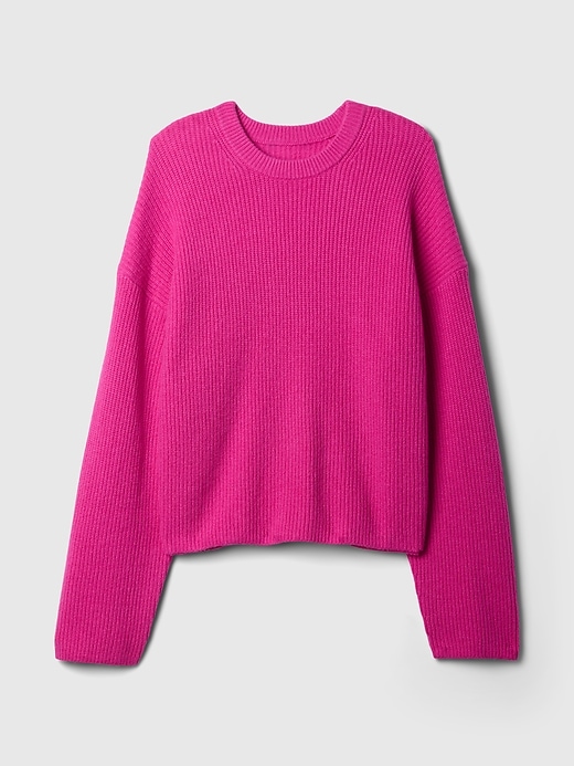 Image number 5 showing, CashSoft Shaker-Stitch Crewneck Sweater