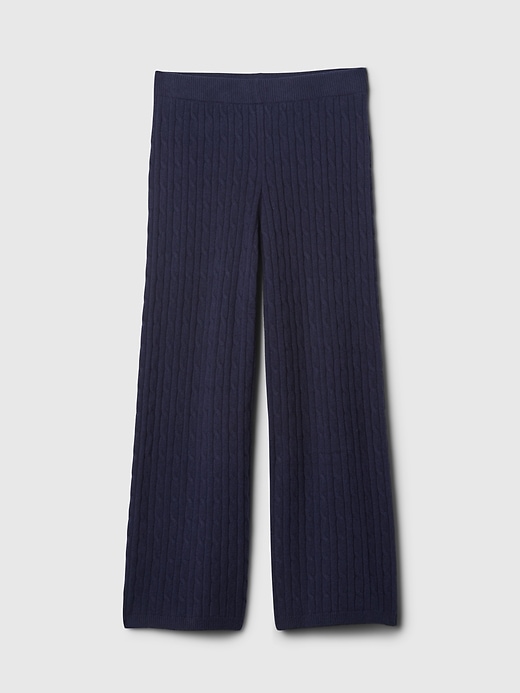 Image number 5 showing, CashSoft Cable-Knit Sweater Pants