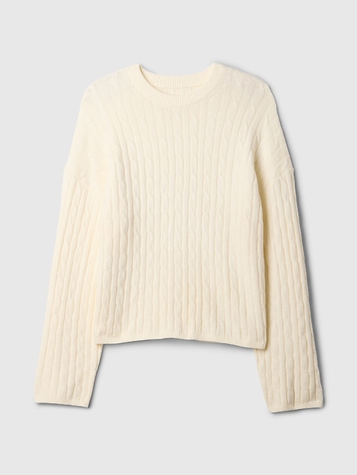 Image number 5 showing, CashSoft Cable-Knit Sweater