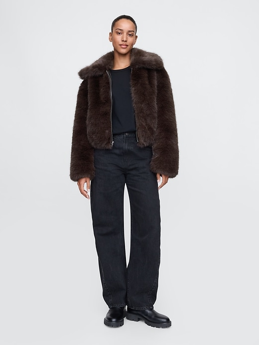 Image number 3 showing, Cropped Faux Fur Jacket