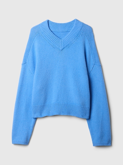 Image number 5 showing, CashSoft Oversized V-Neck Sweater