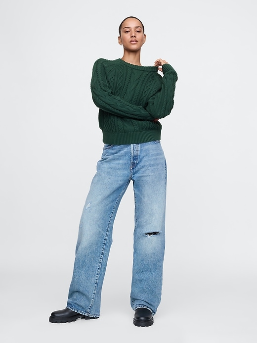 Image number 3 showing, Classic Cable-Knit Sweater