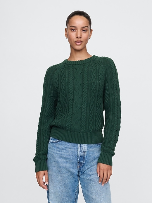 Image number 1 showing, Classic Cable-Knit Sweater