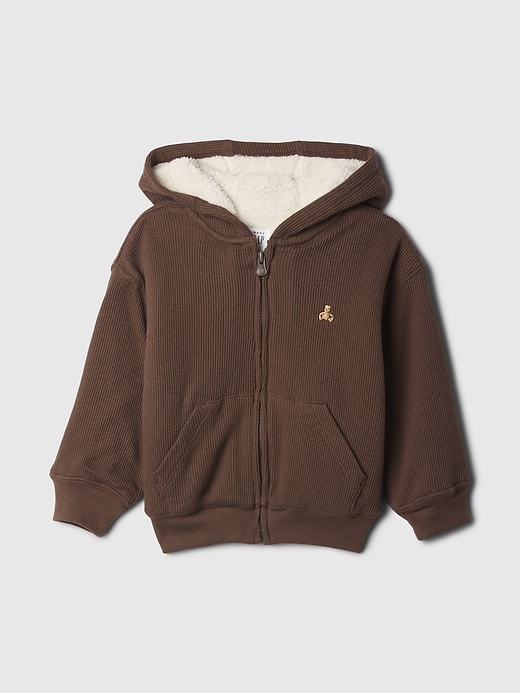 Image number 1 showing, babyGap Cozy Thermal Zip Hoodie