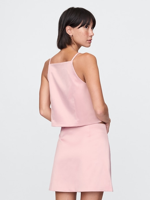 Image number 2 showing, Satin Square-Neck Bow Top