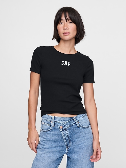 Image number 1 showing, Modern Cropped Logo T-Shirt