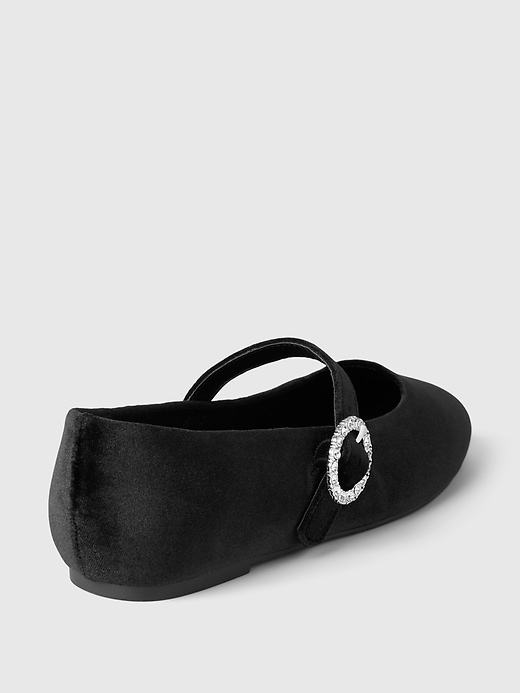 Image number 4 showing, Kids Velvet Mary Jane Flats