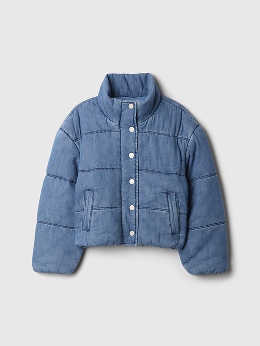 Image number 5 showing, Kids Denim Puffer Jacket