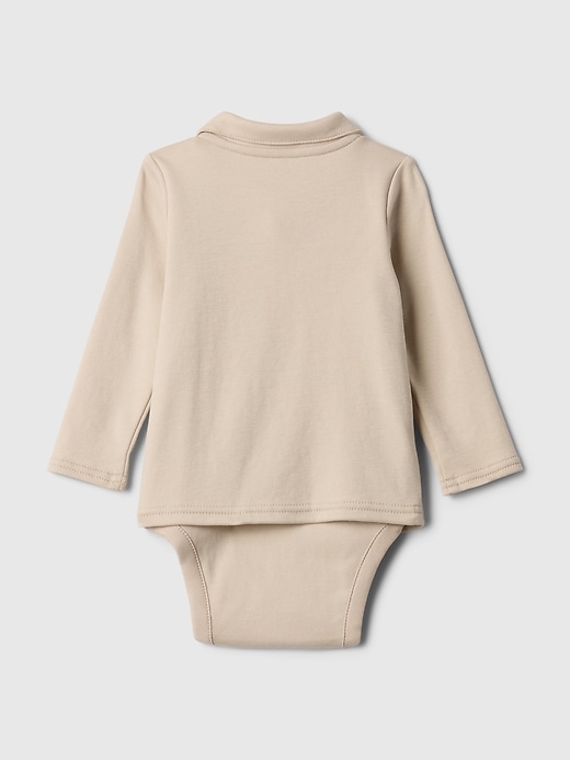 Image number 2 showing, Baby Supima® Polo Bodysuit