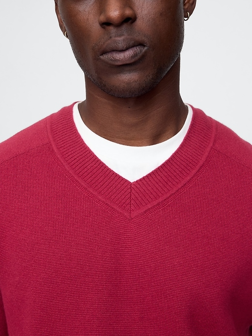 Image number 4 showing, CashSoft V-Neck Sweater