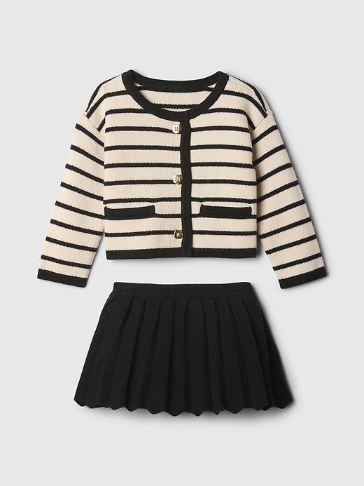 Image number 1 showing, Baby Stripe Cardigan Outfit Set