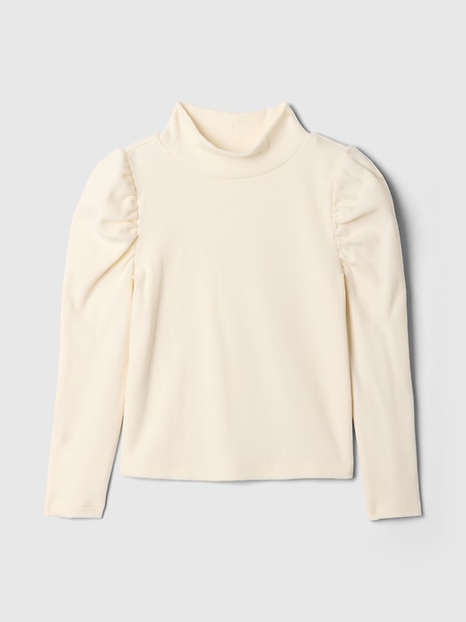 Image number 1 showing, Baby & Toddler Puff-Sleeve Rib Mockneck