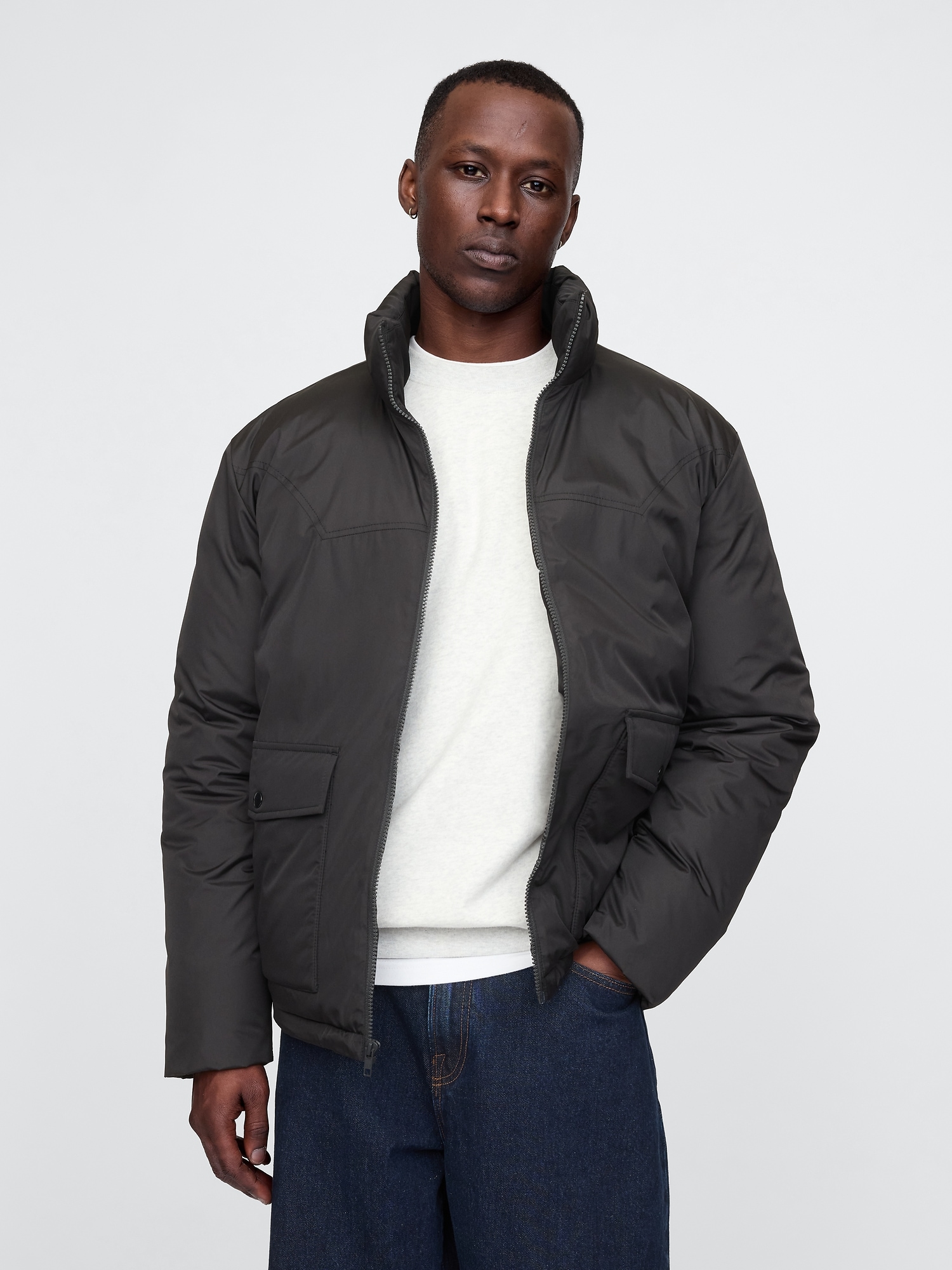 Gap black puffer jacket on sale