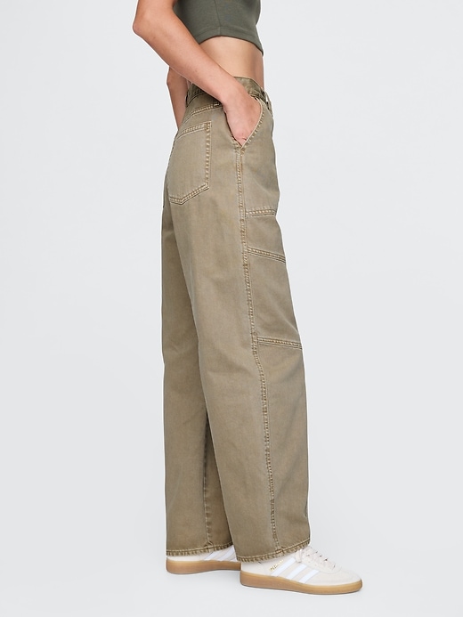 Image number 3 showing, High Rise Barrel Jeans