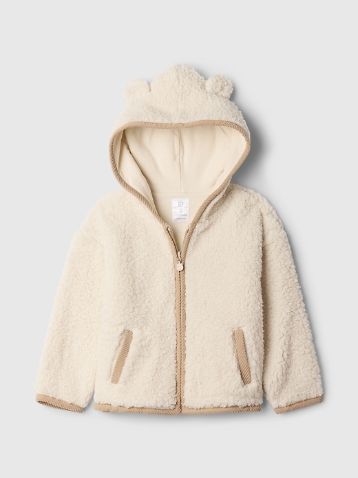 Image number 3 showing, Baby & Toddler Sherpa Zip Bear Hoodie