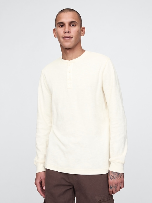 Image number 1 showing, Waffle Henley T-Shirt