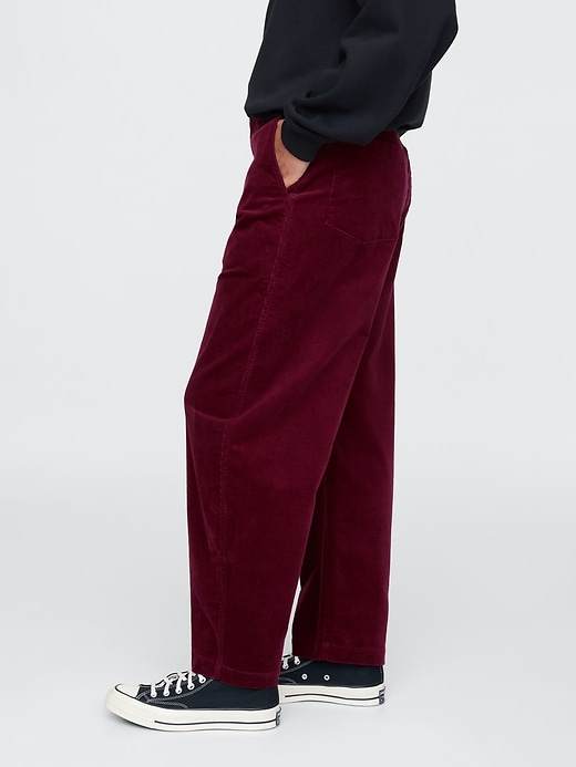 Image number 3 showing, High Rise Corduroy Tapered Ankle Trousers