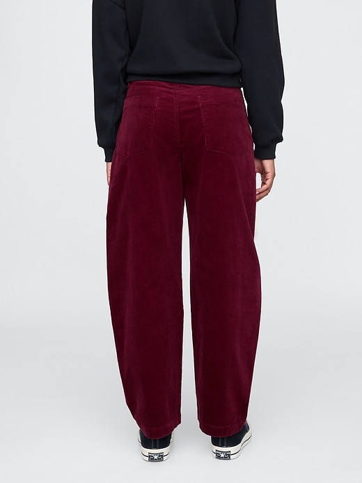 Image number 4 showing, High Rise Corduroy Tapered Ankle Trousers