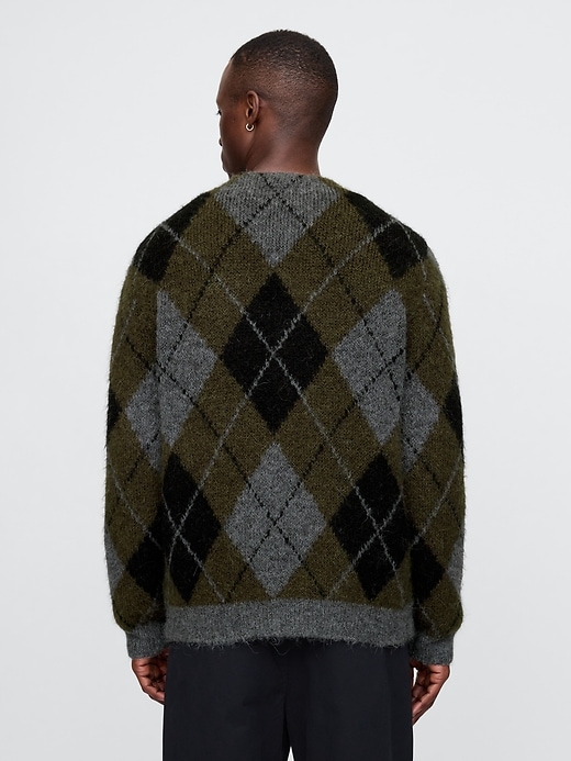 Image number 2 showing, Brushed Argyle Cardigan