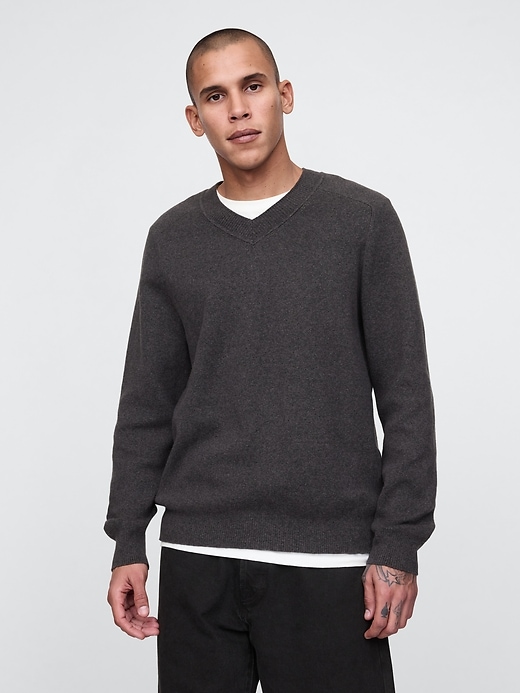 Image number 1 showing, CashSoft V-Neck Sweater