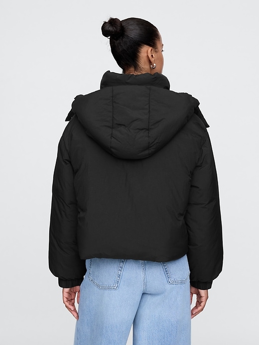 Image number 2 showing, Cropped Duvet Wrap Puffer Jacket