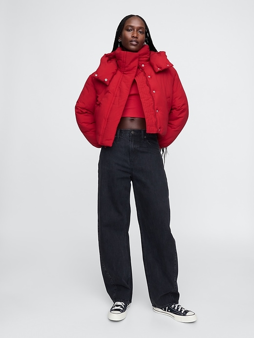 Image number 3 showing, Cropped Duvet Wrap Puffer Jacket