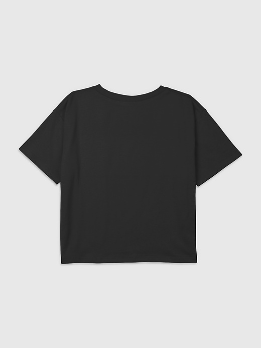 Image number 3 showing, Kids Wednesday Portrait Graphic Boxy Crop Tee