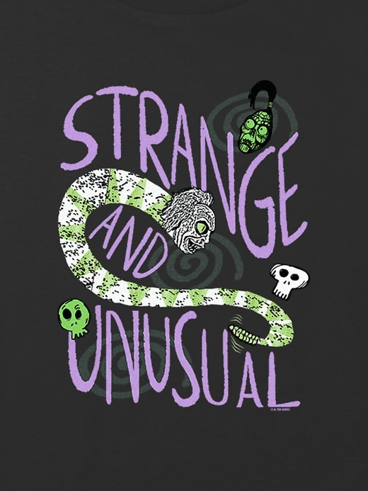 Image number 2 showing, Kids Beetlejuice Strange and Unusual Graphic Boxy Crop Tee