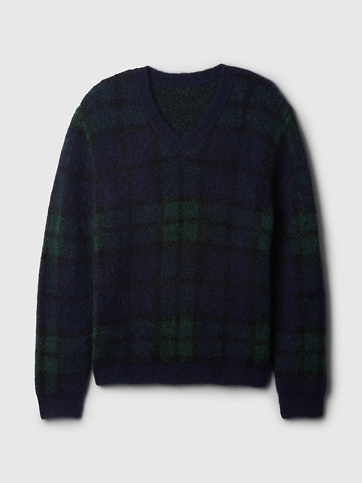 Image number 5 showing, Plaid V-Neck Sweater