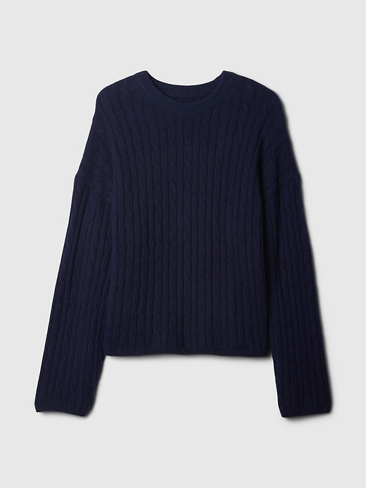 Image number 5 showing, CashSoft Cable-Knit Sweater