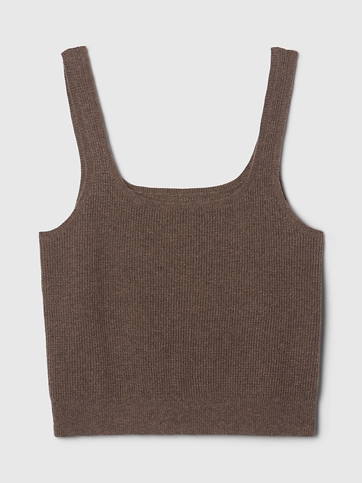 Image number 4 showing, CashSoft Waffle PJ Cropped Tank Top