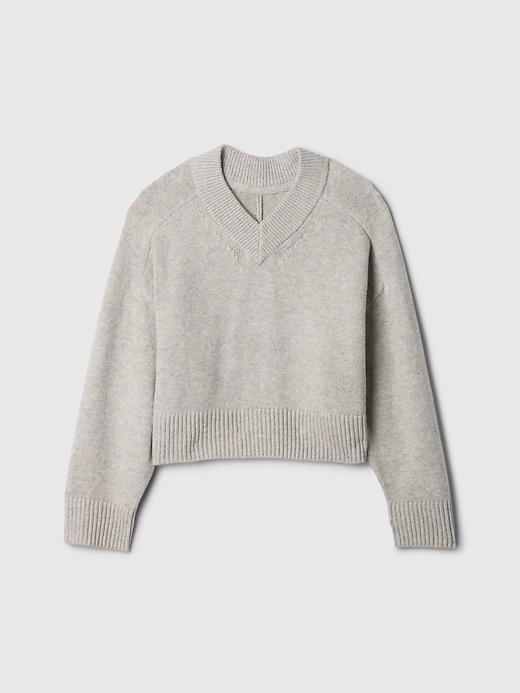 Image number 4 showing, Kids CashSoft Oversized V-Neck Sweater