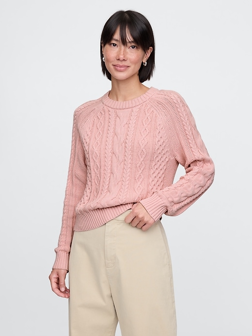 Image number 1 showing, Classic Cable-Knit Sweater