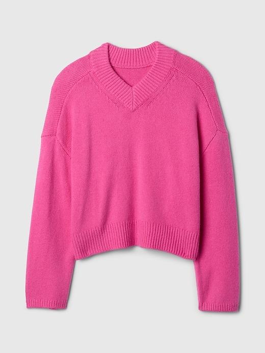 Image number 5 showing, CashSoft Oversized V-Neck Sweater