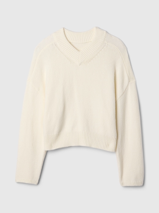 Image number 5 showing, CashSoft Oversized V-Neck Sweater