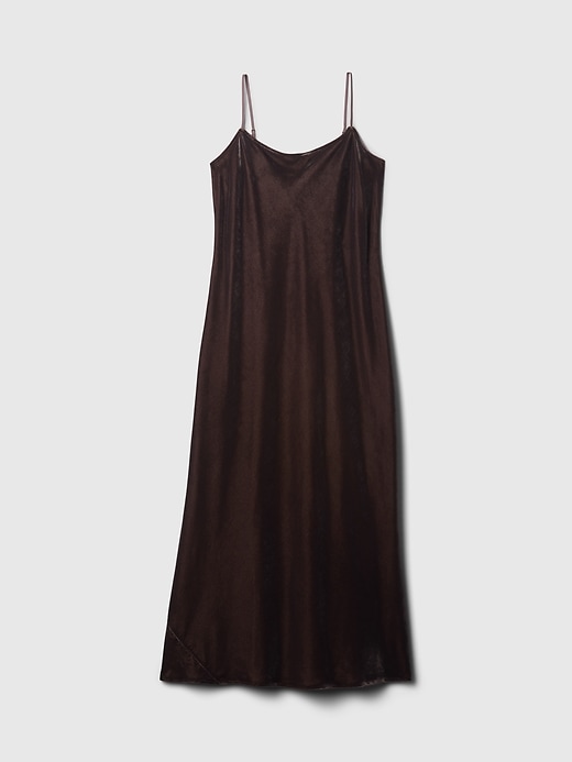 Image number 7 showing, Recycled Velvet Maxi Slip Dress