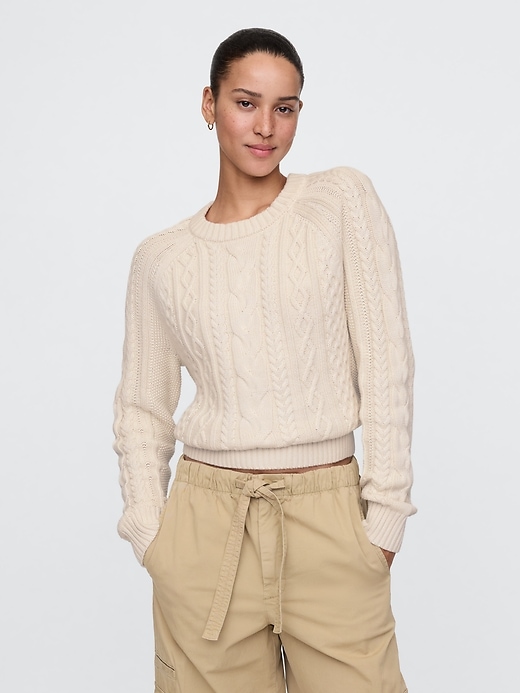 Image number 1 showing, Classic Cable-Knit Sweater