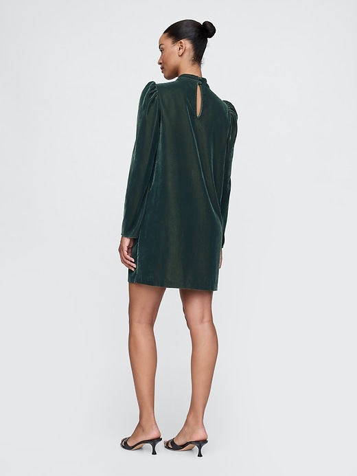 Image number 2 showing, Recycled Velvet Puff Sleeve Mini Dress