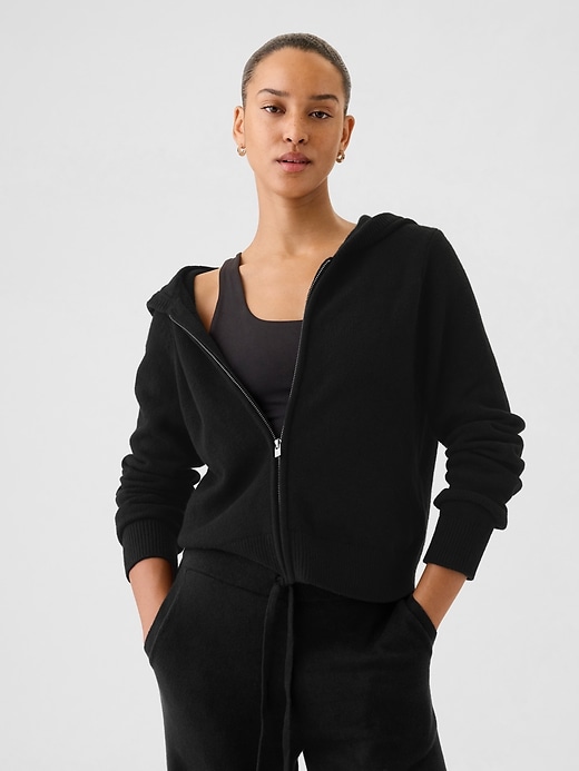 Image number 1 showing, CashSoft Zip Sweater Hoodie