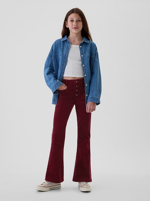 Image number 1 showing, Kids High Rise Corduroy '70s Flare Pants