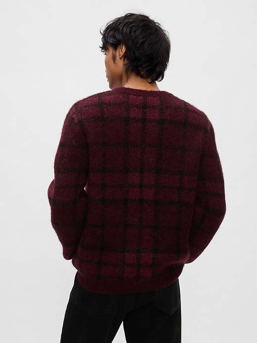 Image number 2 showing, Plaid V-Neck Sweater